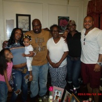 Me with my nieces: Quianna, Keylee, Nicole, my wife Tazza, mother and sister Karen
